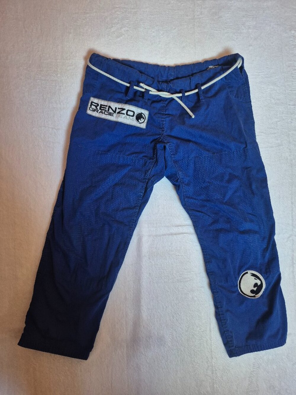FUJI Renzo Gracie Team Blue BJJ Gi Pants Ripstop Elastic Waist Martial Arts